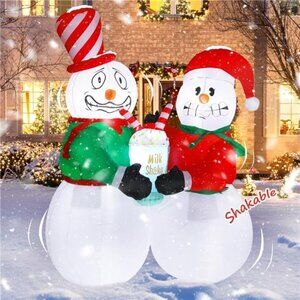 6FT Animated Christmas Inflatables Outdoor Decorations, Shivering
